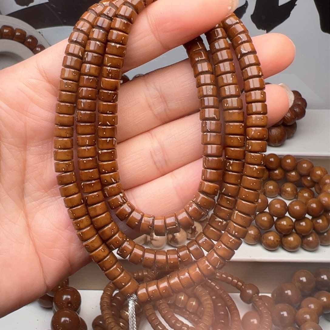 紫金鼠手串6x3.5纯肉实心药片脖褂练手款