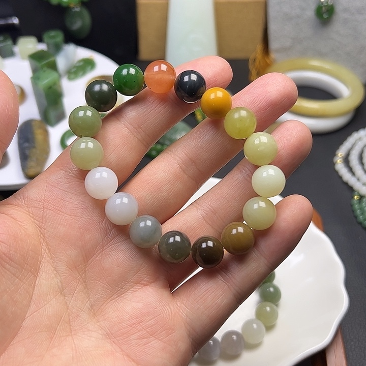 和田玉未镶嵌手链