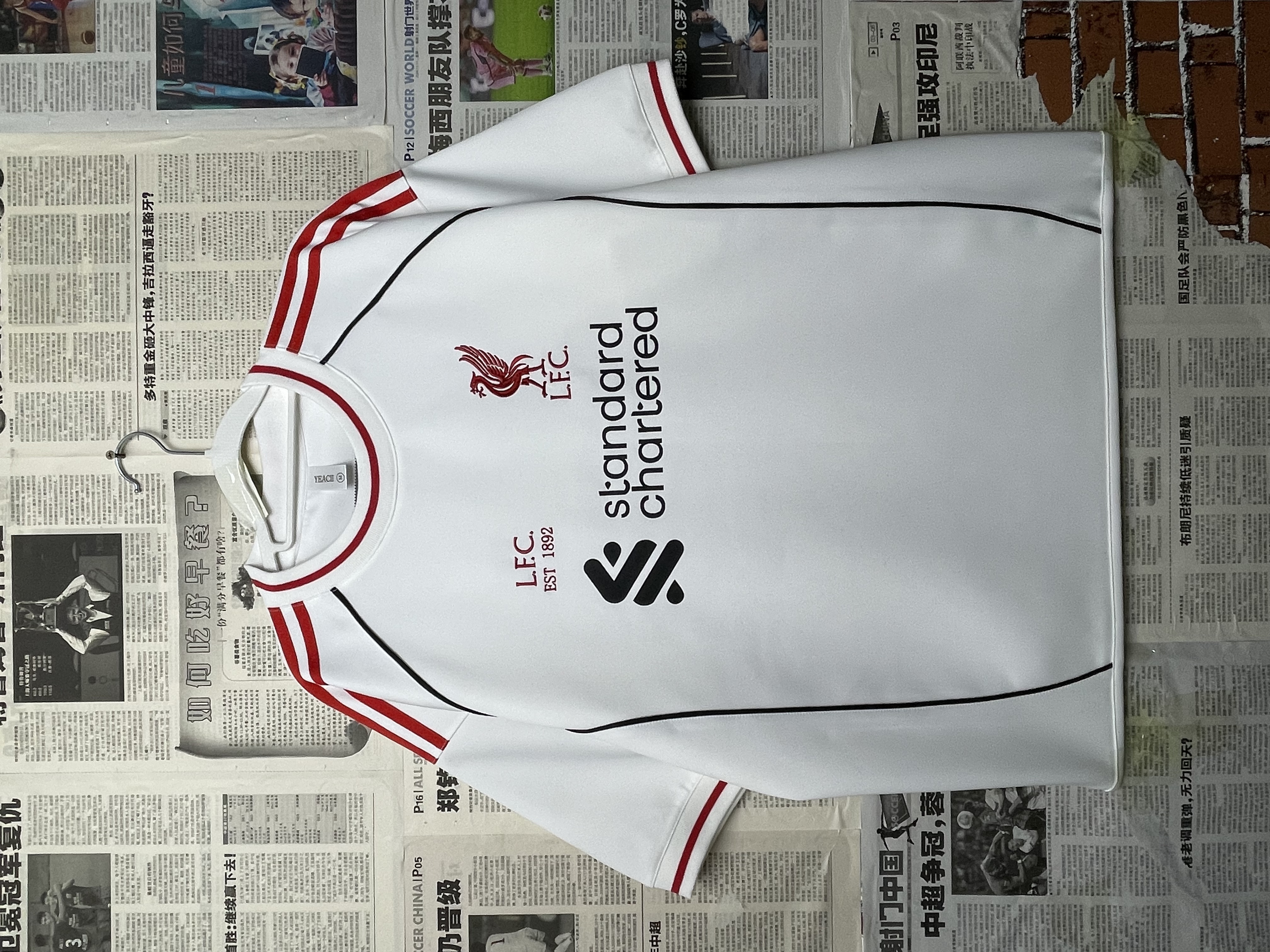 25-26新赛季利物浦客场时尚穿搭二次创作球衣日常百搭重磅速干料