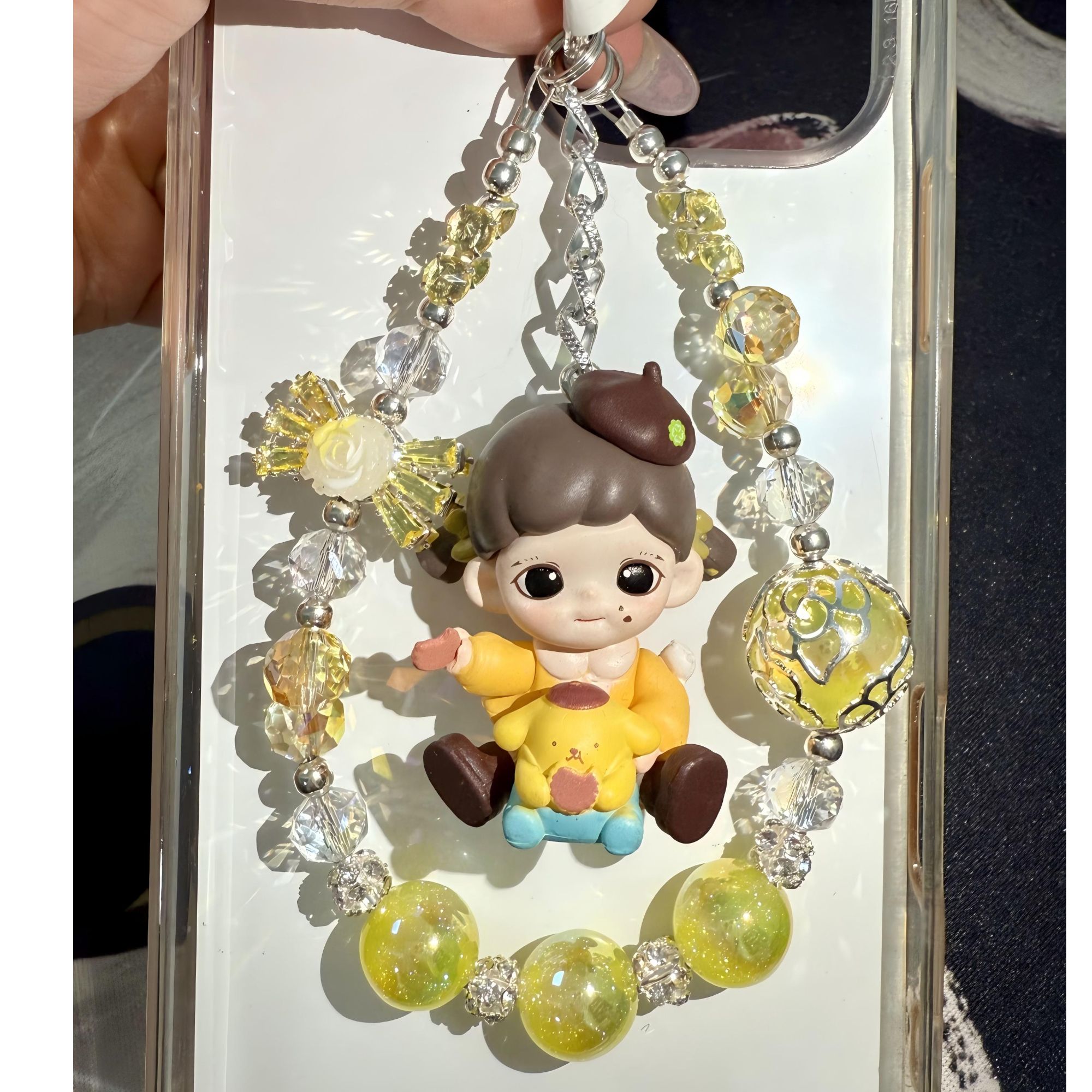 妹宝梦幻水晶手机链、包挂、钥匙链