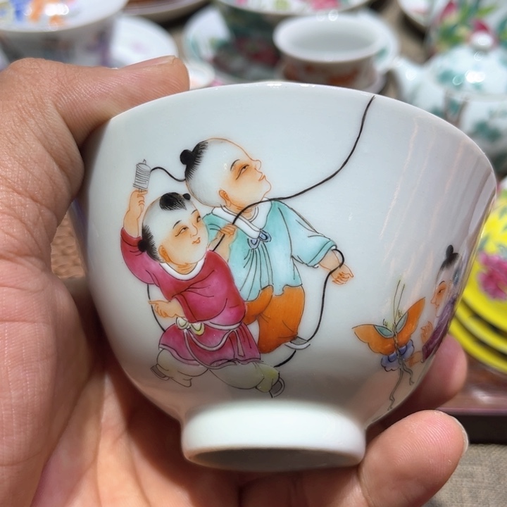 纯手绘精品盖碗杯