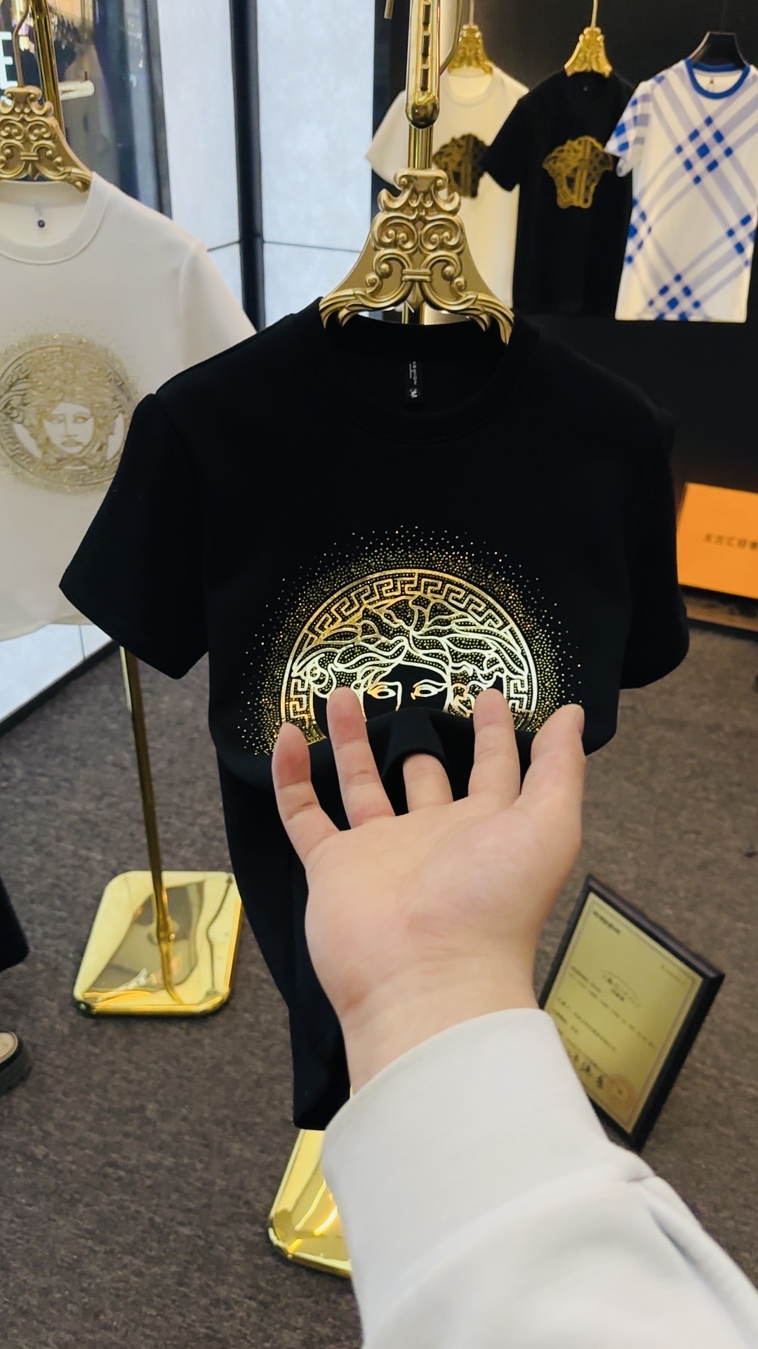 LZM2025-秋冬半袖加厚男士时尚休闲半袖满天星半袖