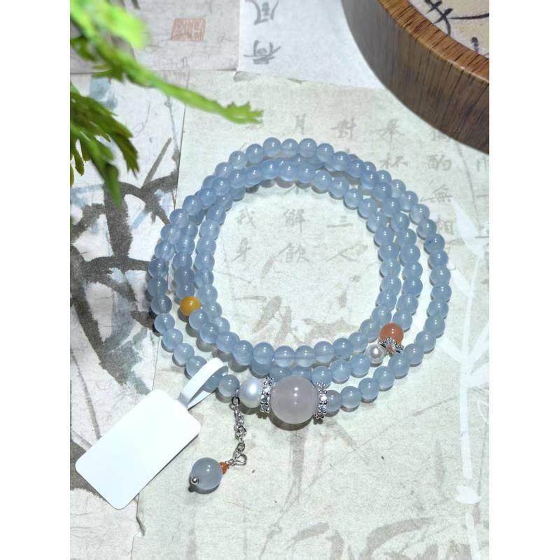 0.4海蓝宝 粉顶珠【无礼盒】1051