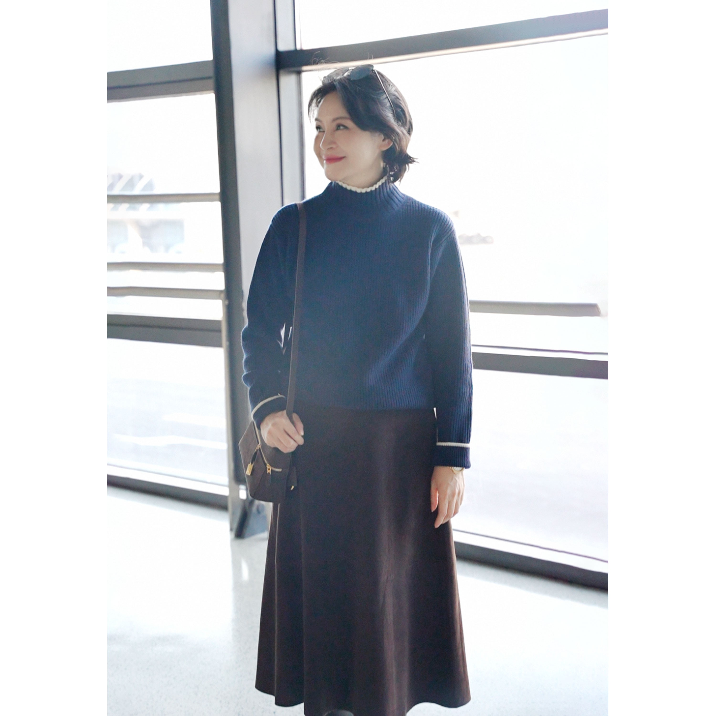 我是摩羯 羊皮半裙 苏丹进口羊皮绒优雅老钱秋冬裙子