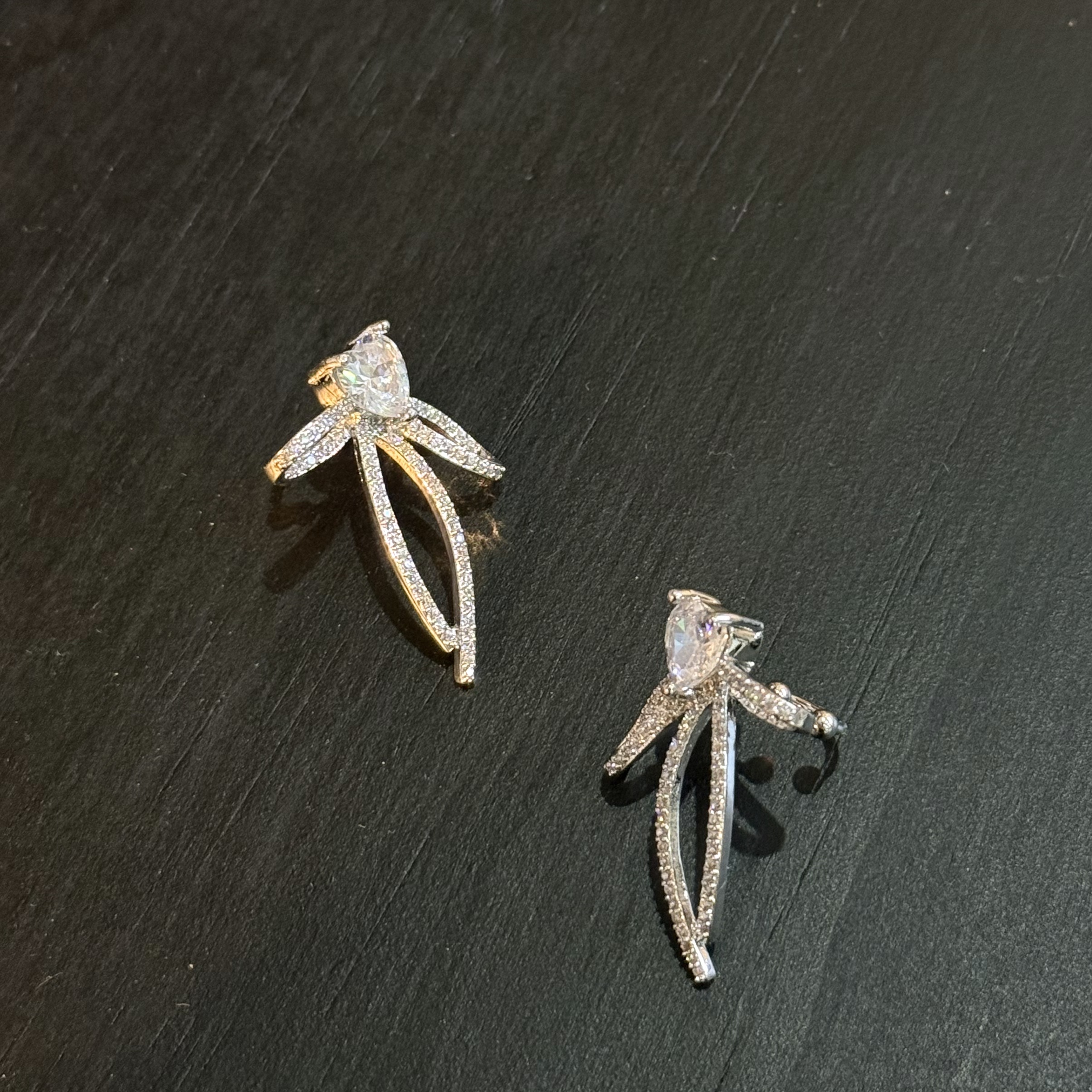 铜合金锆石耳饰 HRY0-铜合金蝴蝶结气质百搭轻奢耳钉HRY0-1136