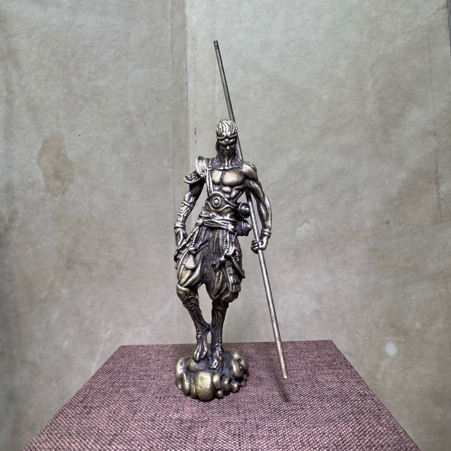 黄铜摆件地狱火孙悟空桌面斗战胜佛铜雕工艺品摆饰品齐天大圣手办