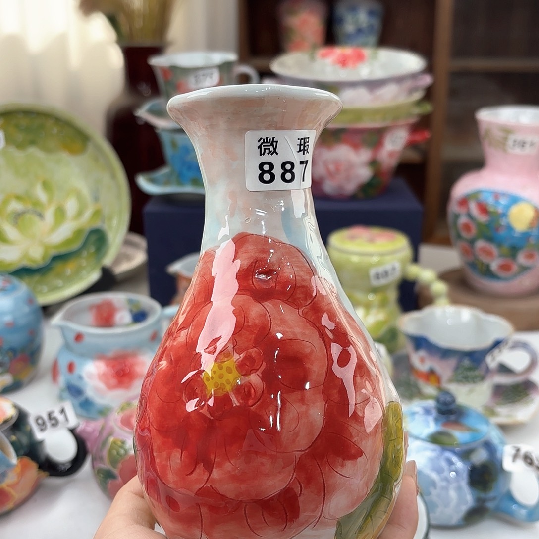 景德镇手绘高温釉下彩陶瓷茶具