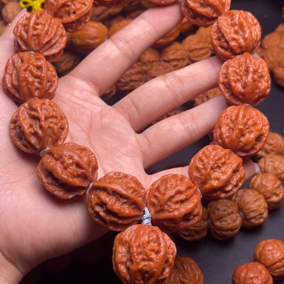 文玩核桃手串深纹龙爪京八棱手持