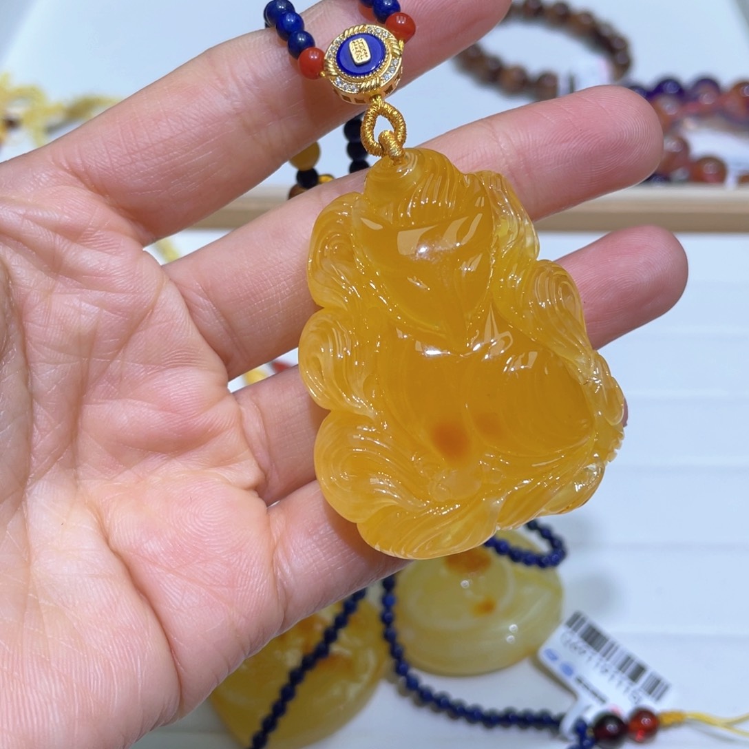 蜜蜡颈饰未镶嵌项链