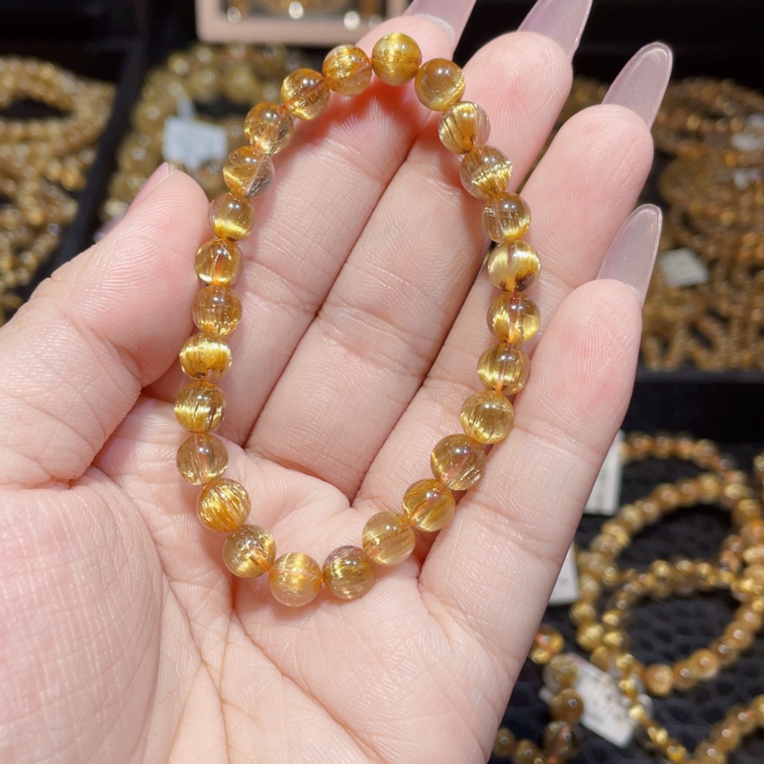 手链水晶未镶嵌天然钛晶手链