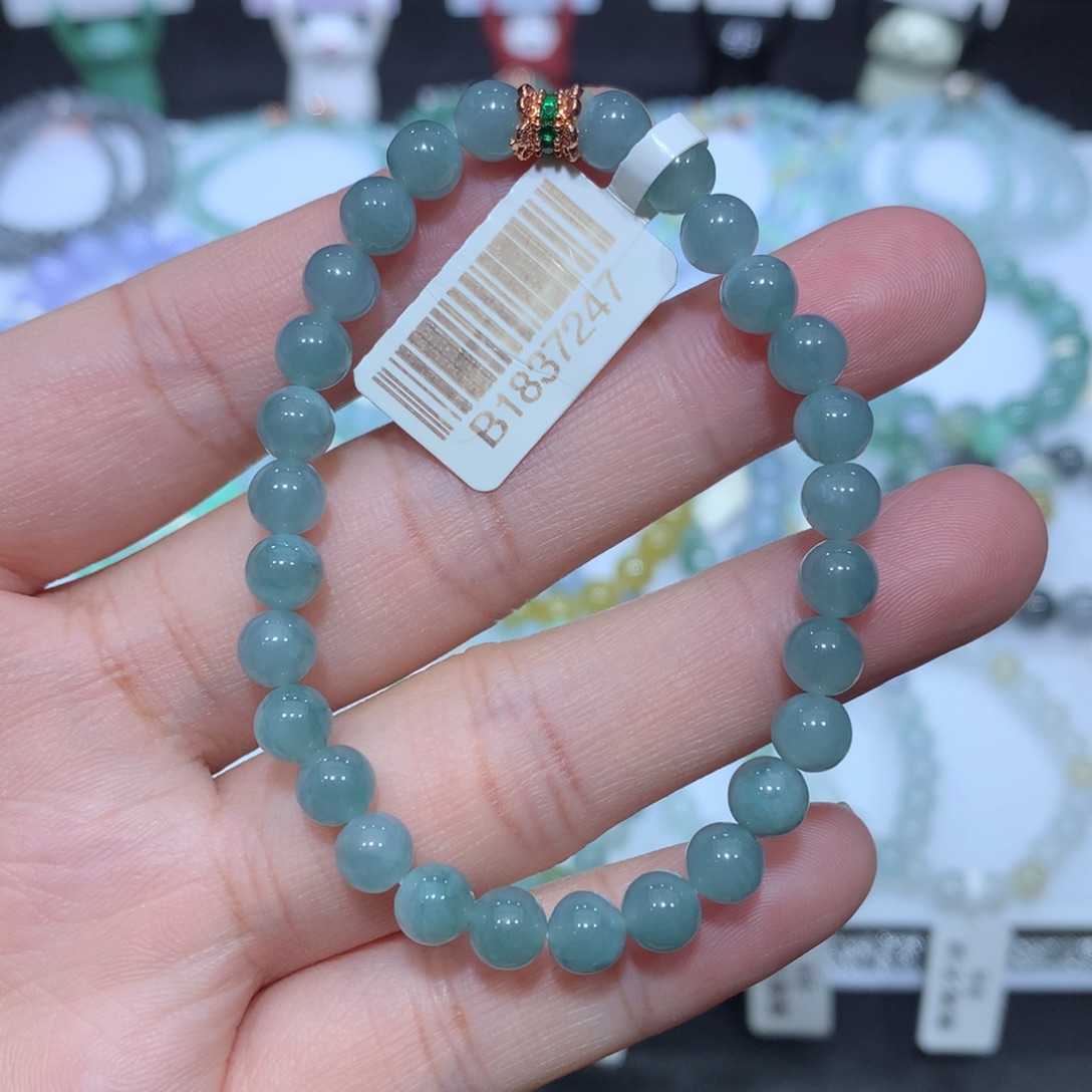 翡翠未镶嵌手串天然