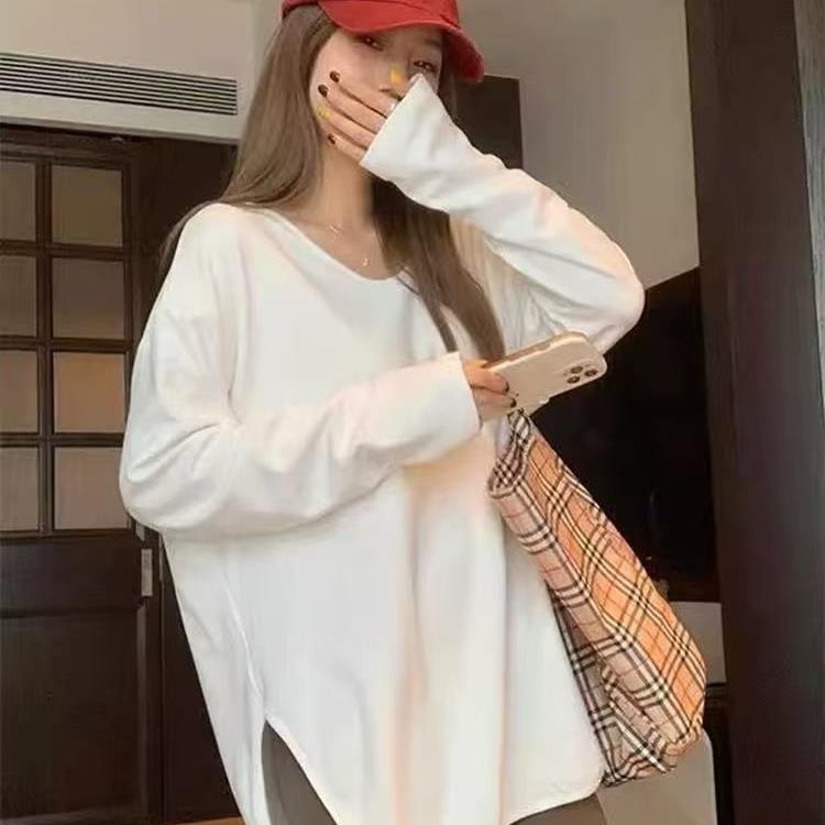 木子静-「衣橱万能款」韩系云柔第二层肌肤质感小心机时髦T恤-6652