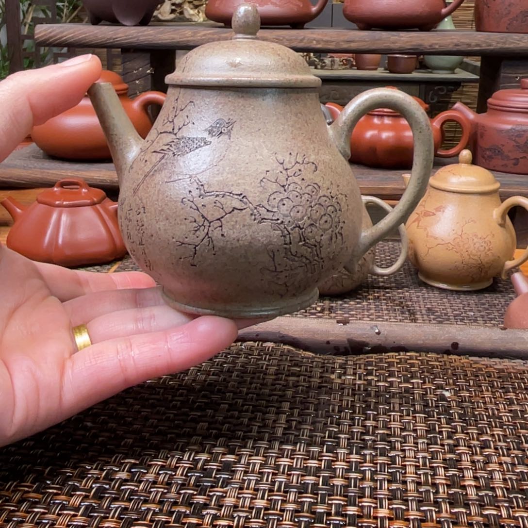 紫砂茶壶宜兴原矿紫砂手工制180