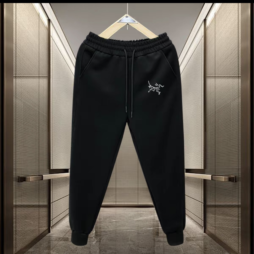 一折特惠-秋冬新款运动裤加绒加厚休闲宽松束脚情侣卫裤男款裤子