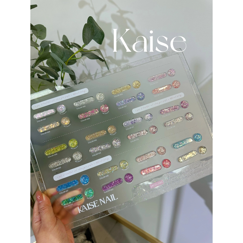 美博会新款【舍下恺舍24色星辰亮片甲油胶套装美甲店夏季必备】