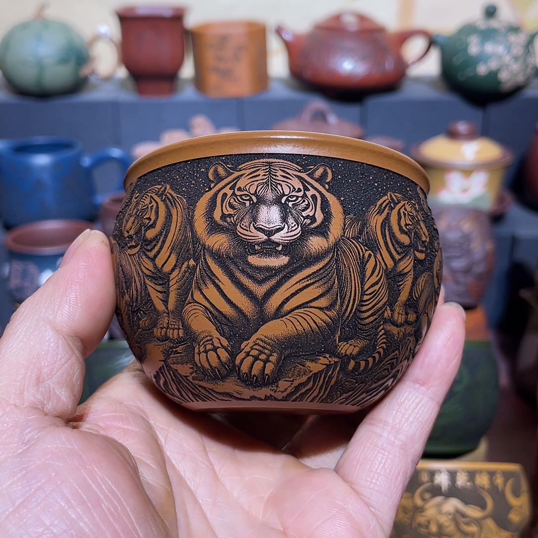 原矿紫砂手工主人杯