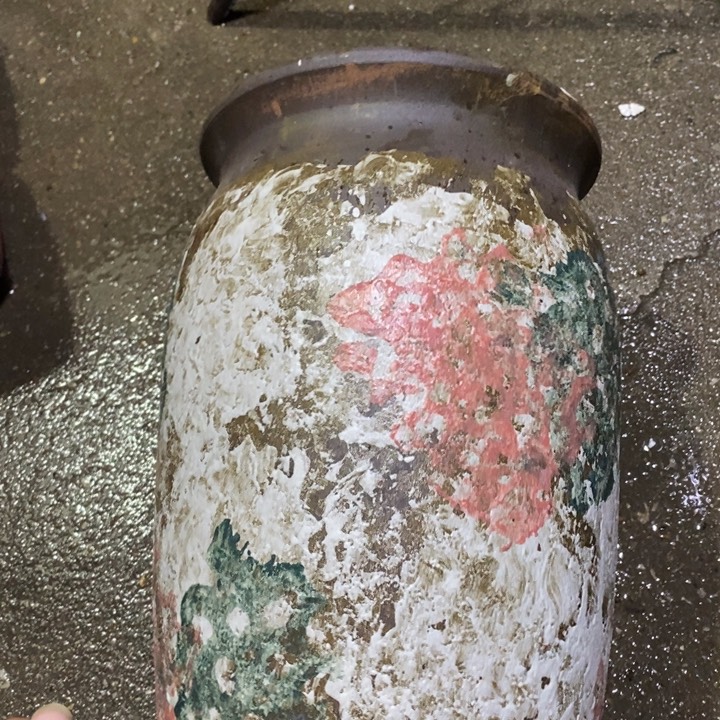 紫砂花盆高约41口约21