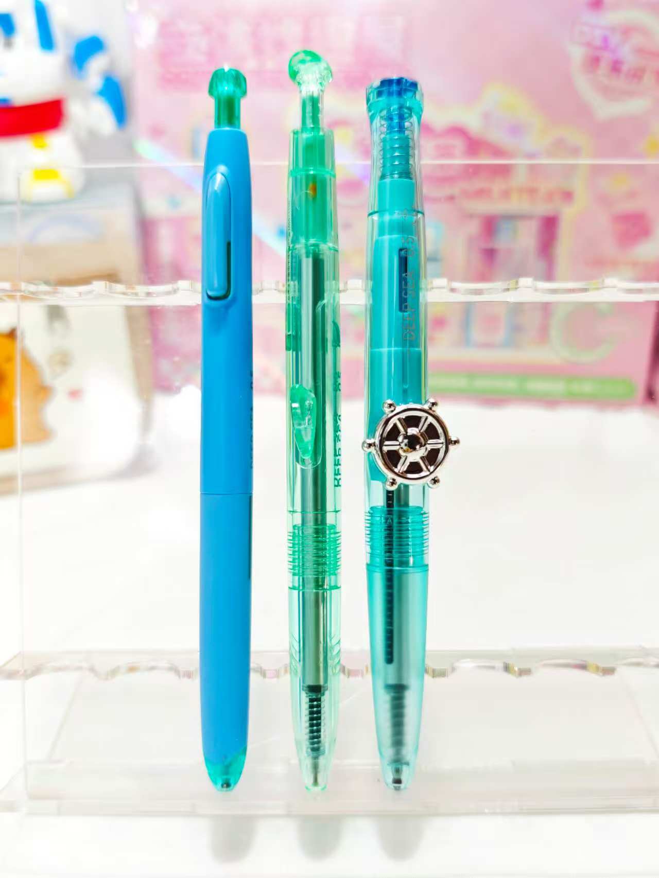 003-深海舱旋转出芯巨齿鲨双珠速干创意中性笔0.5学习刷题必备