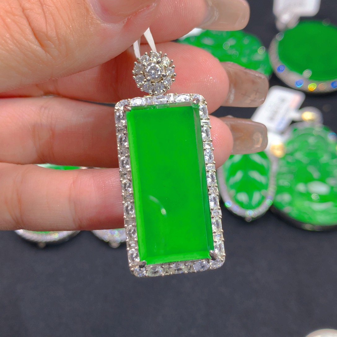 翡翠颈饰银S925镶嵌11111111111