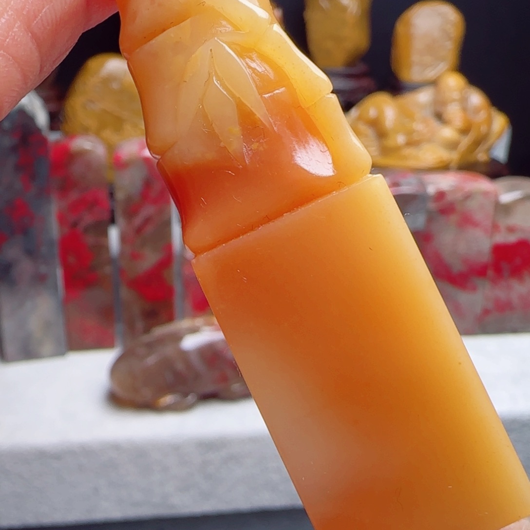 昌化石田黄冻印章