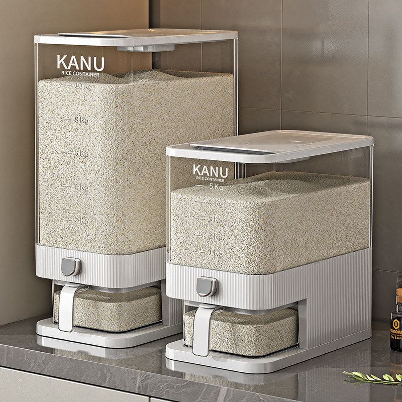 高端按压米桶防虫防潮密封家用食品级装米箱面粉储存容器杂粮米