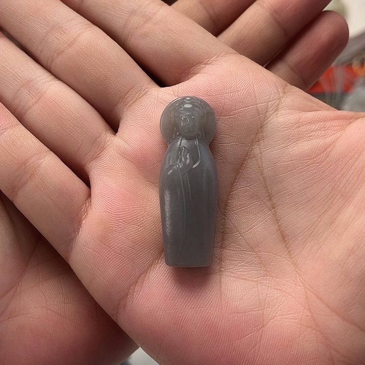 颈饰未镶嵌和田玉素衣观音