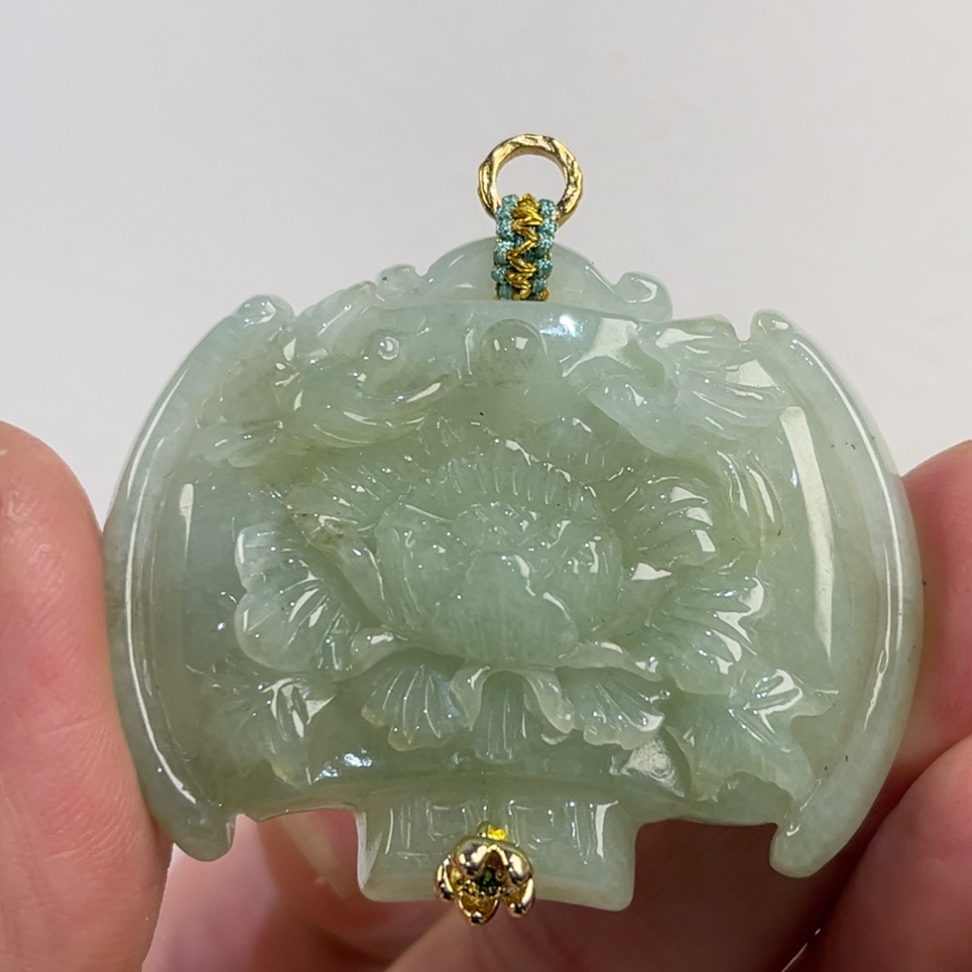 翡翠未镶嵌吊坠(赠链)代编织