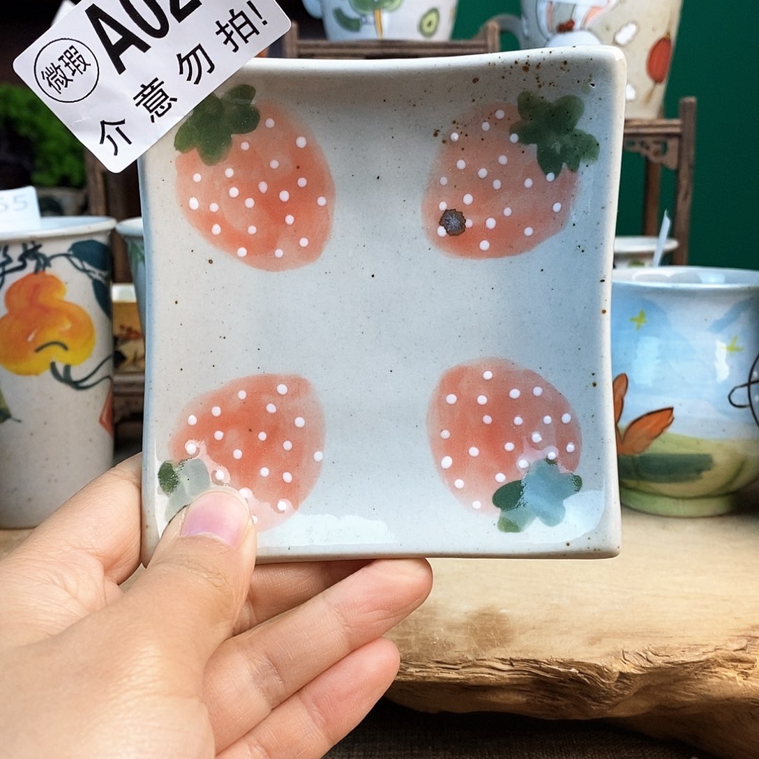 微瑕028 景德镇高温釉下彩手绘陶瓷