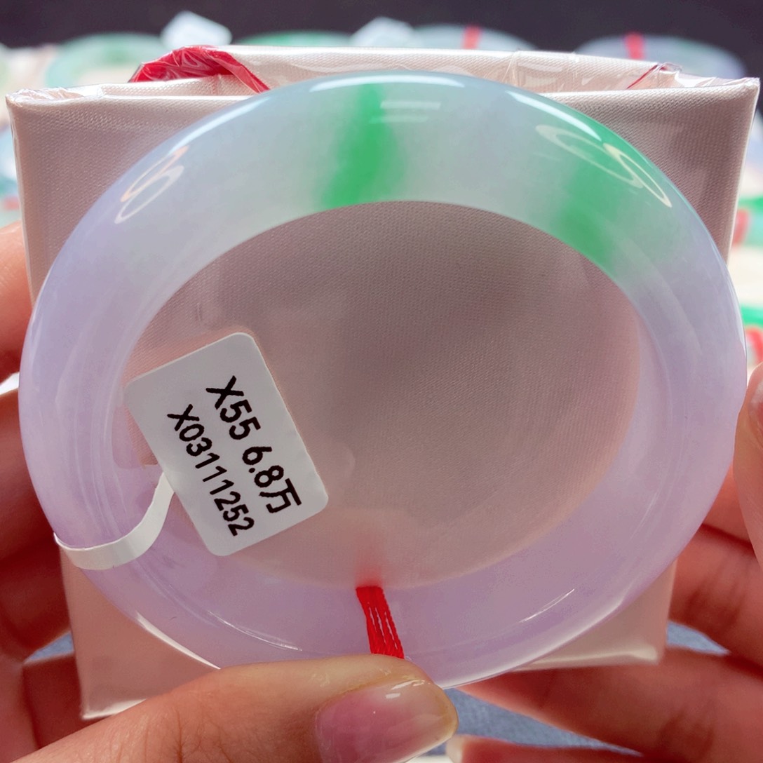 翡翠手镯未镶嵌55.8正10号（26）