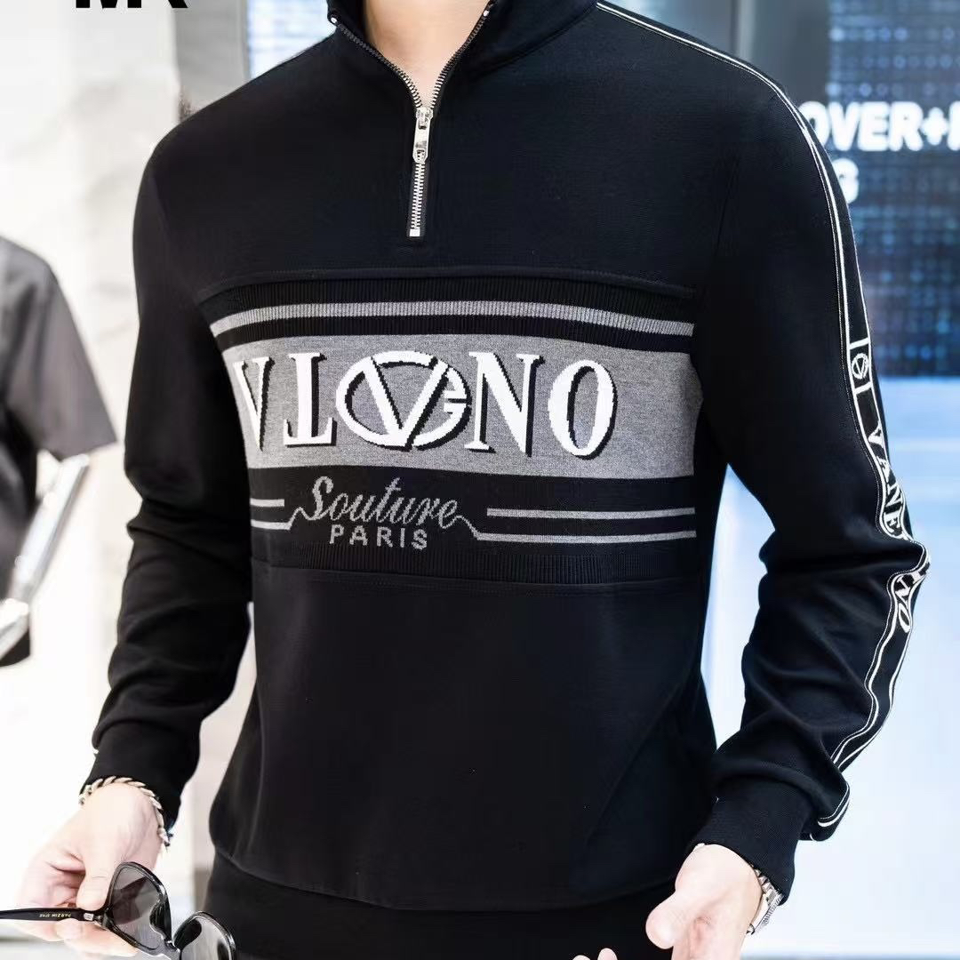 男士春秋装时尚高档半拉链长袖T卫衣