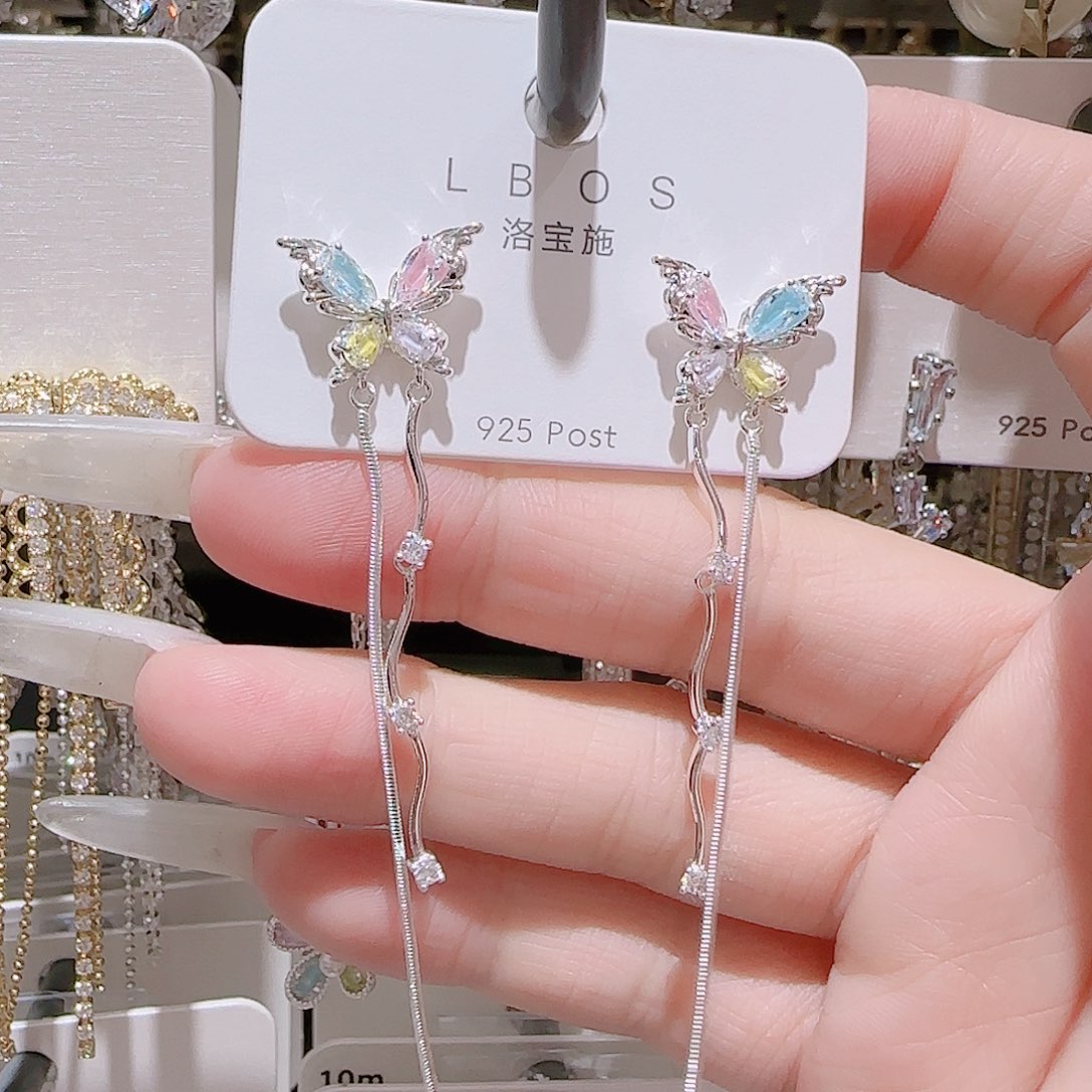 锆石铜合金925银耳环