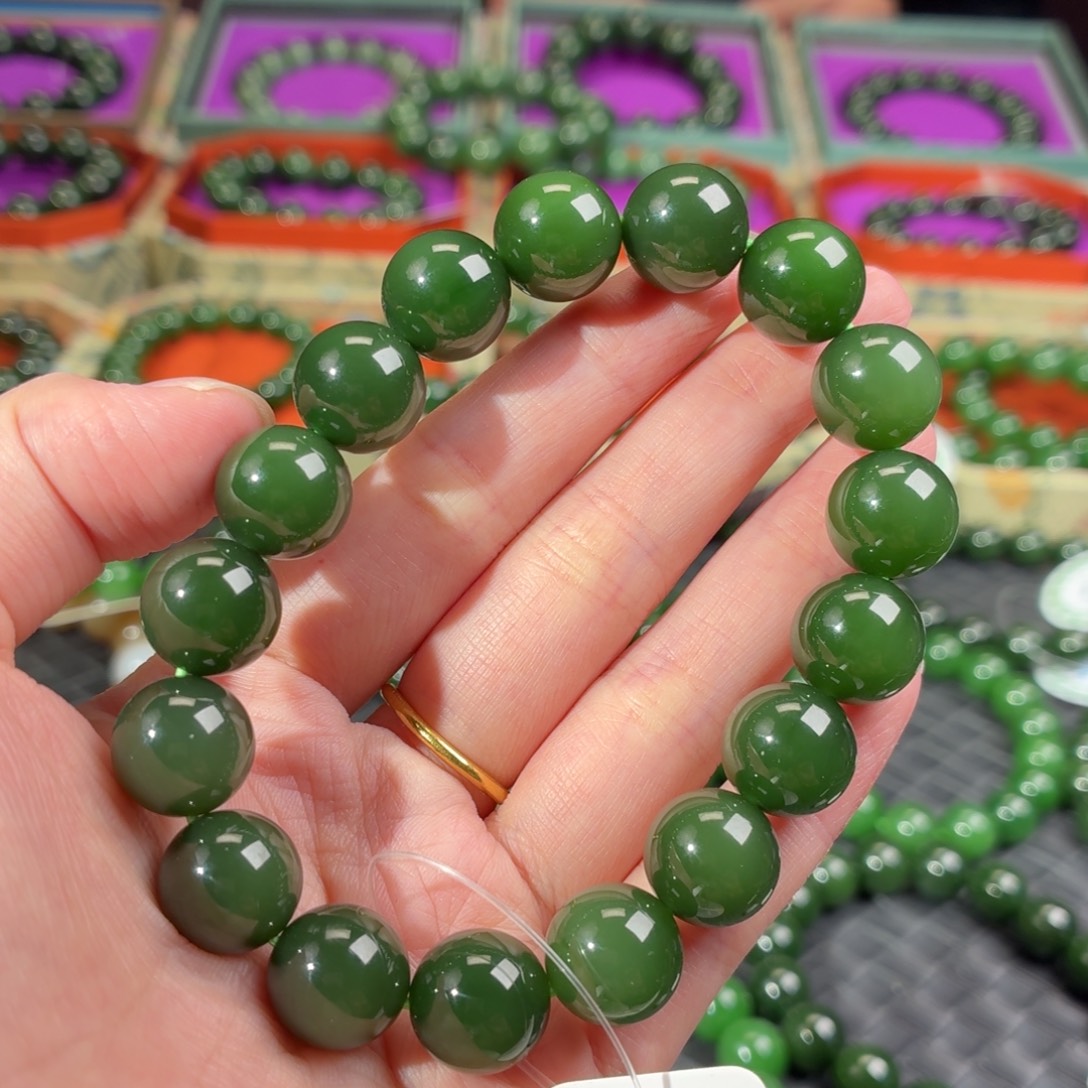和田玉（碧玉）未镶嵌手串