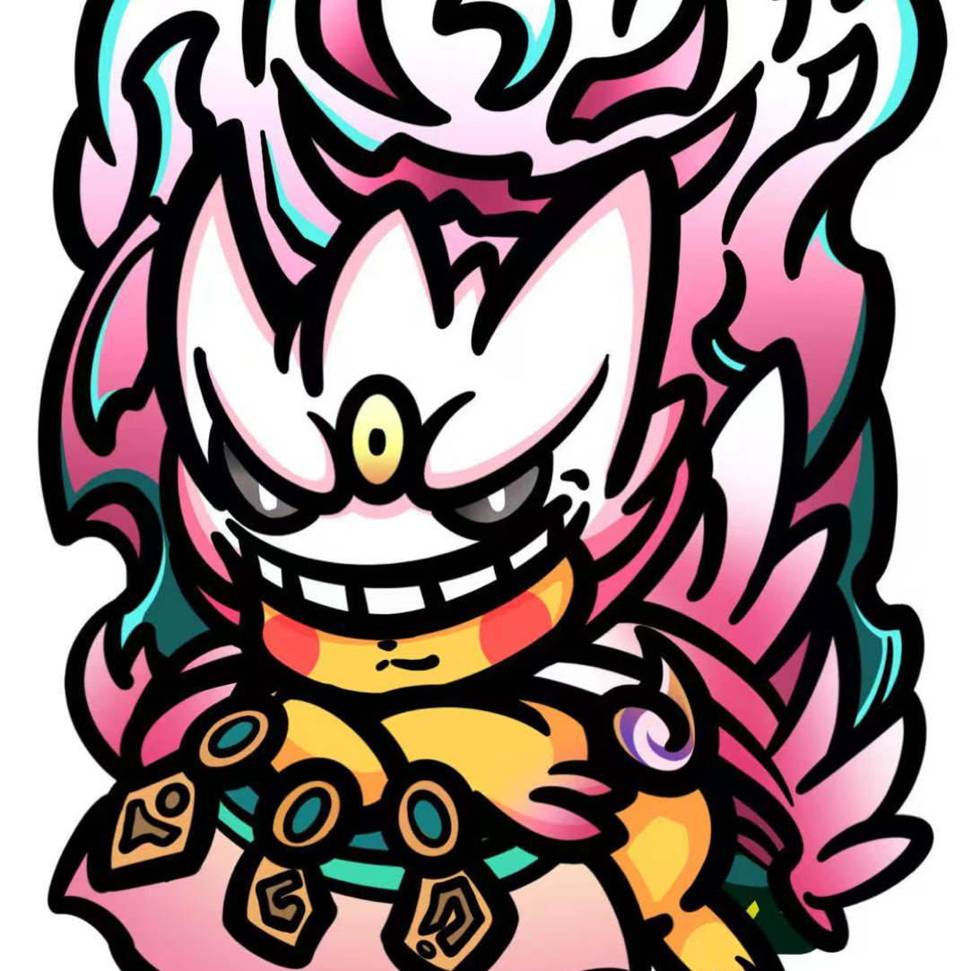 【猜属性】呆哥艺术家宠物小精灵卡牌图案冰箱贴