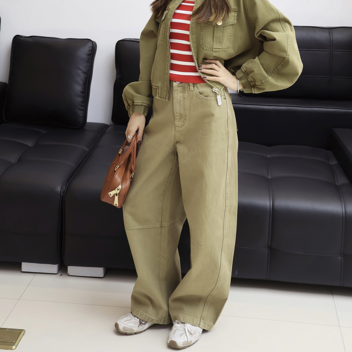 WIWH长裤｜『HQQ专属』复古潮流百搭宽松牛仔裤3E317