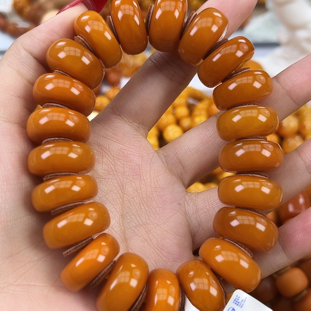 琥珀颈饰未镶嵌^**^蜜蜡