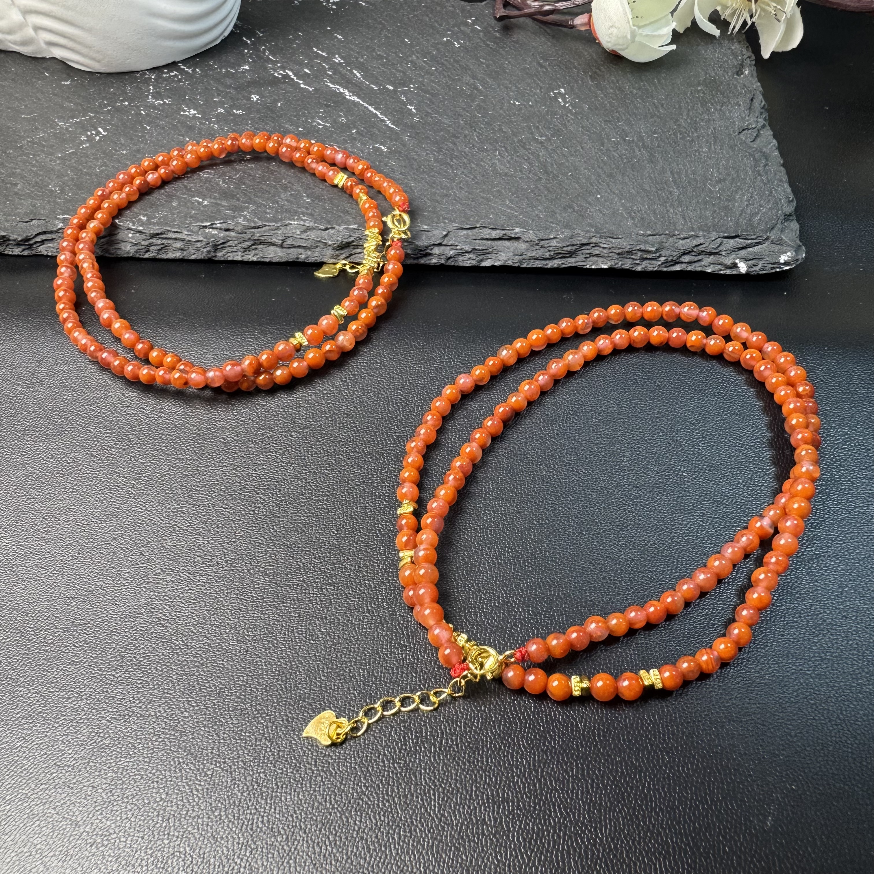 【铭记珠宝】南红圆珠项链9-DM176H525【多样性发一件】尺寸约3mm+