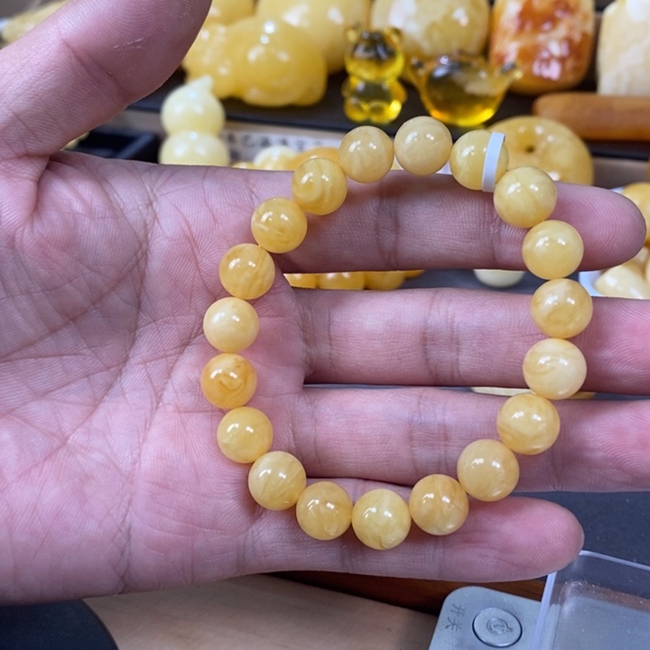 琥珀裸石未镶嵌单圈，10