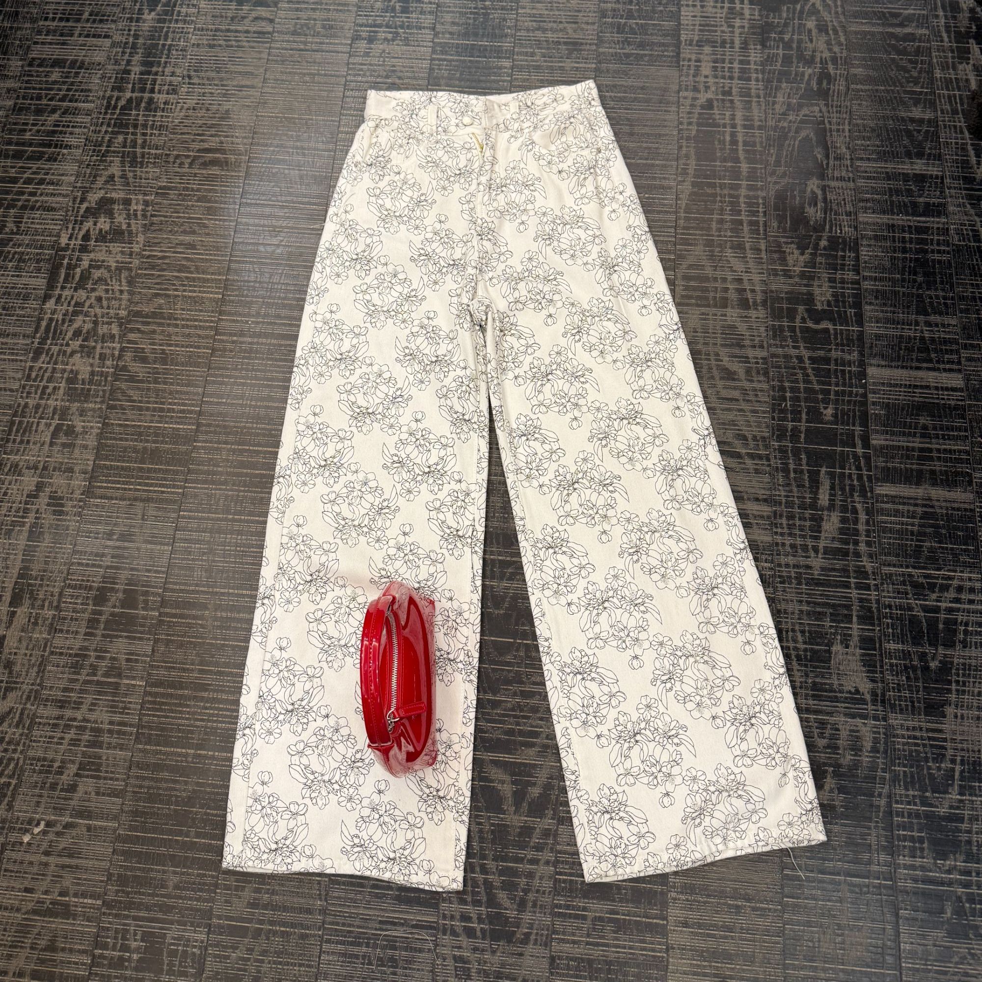 大气元（裤子）新品印花阔腿裤