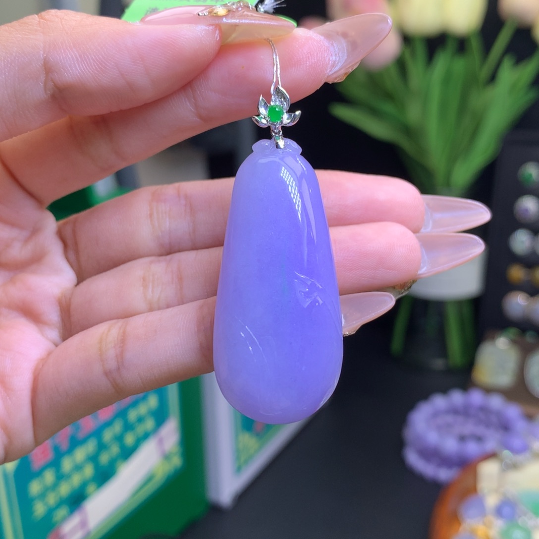 翡翠颈饰18K金镶嵌天然