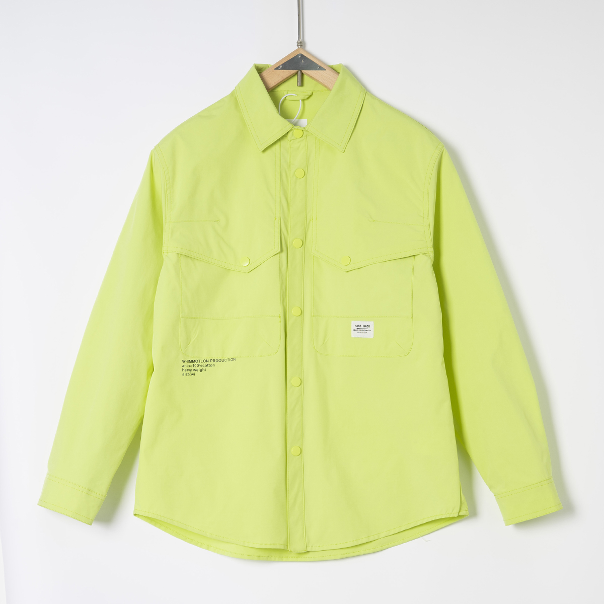 C031 美式工装风春季24新款时尚潮流翻领休闲夹克外套91015黄色