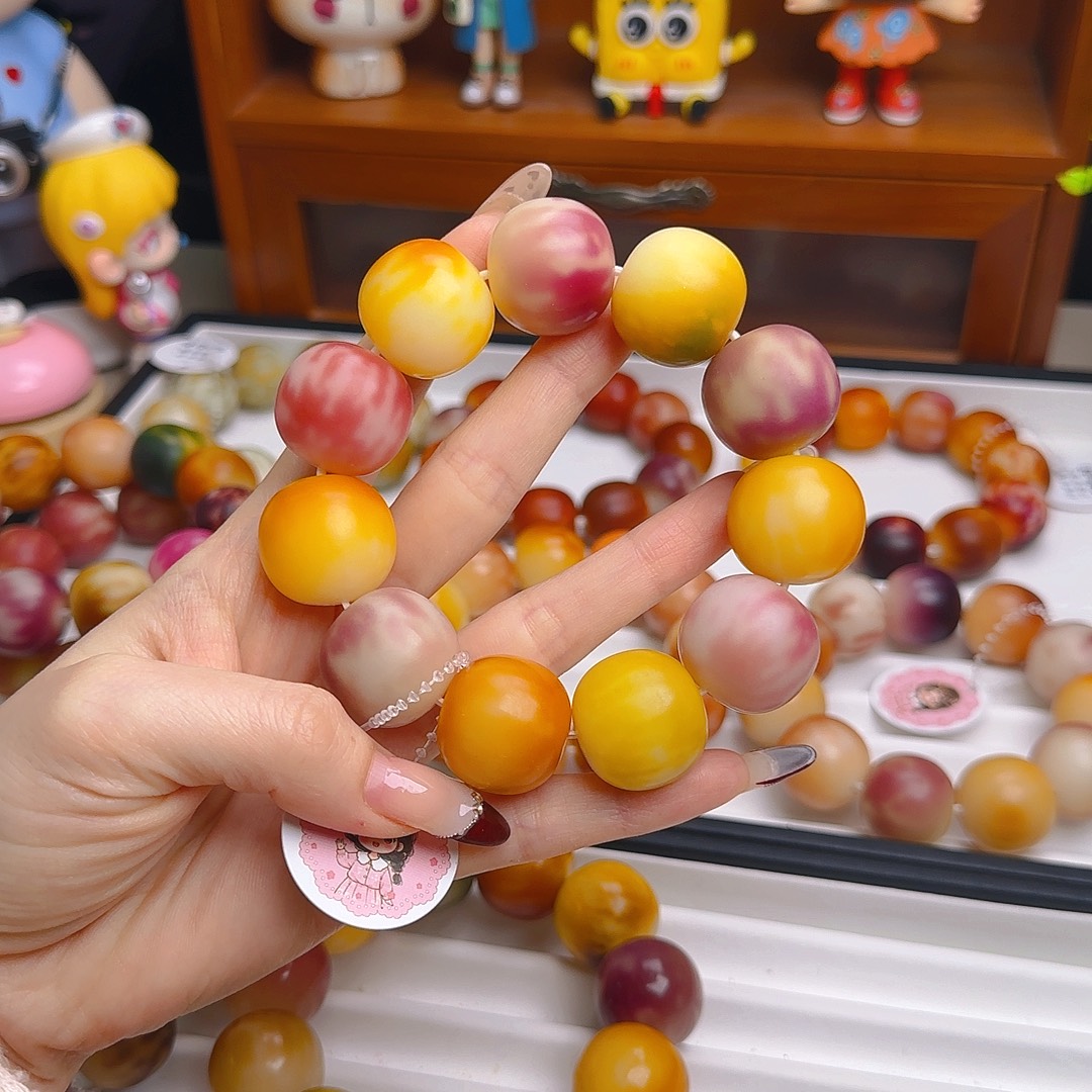 菩提根/象牙果手串卡23干磨苹果微微瑕3