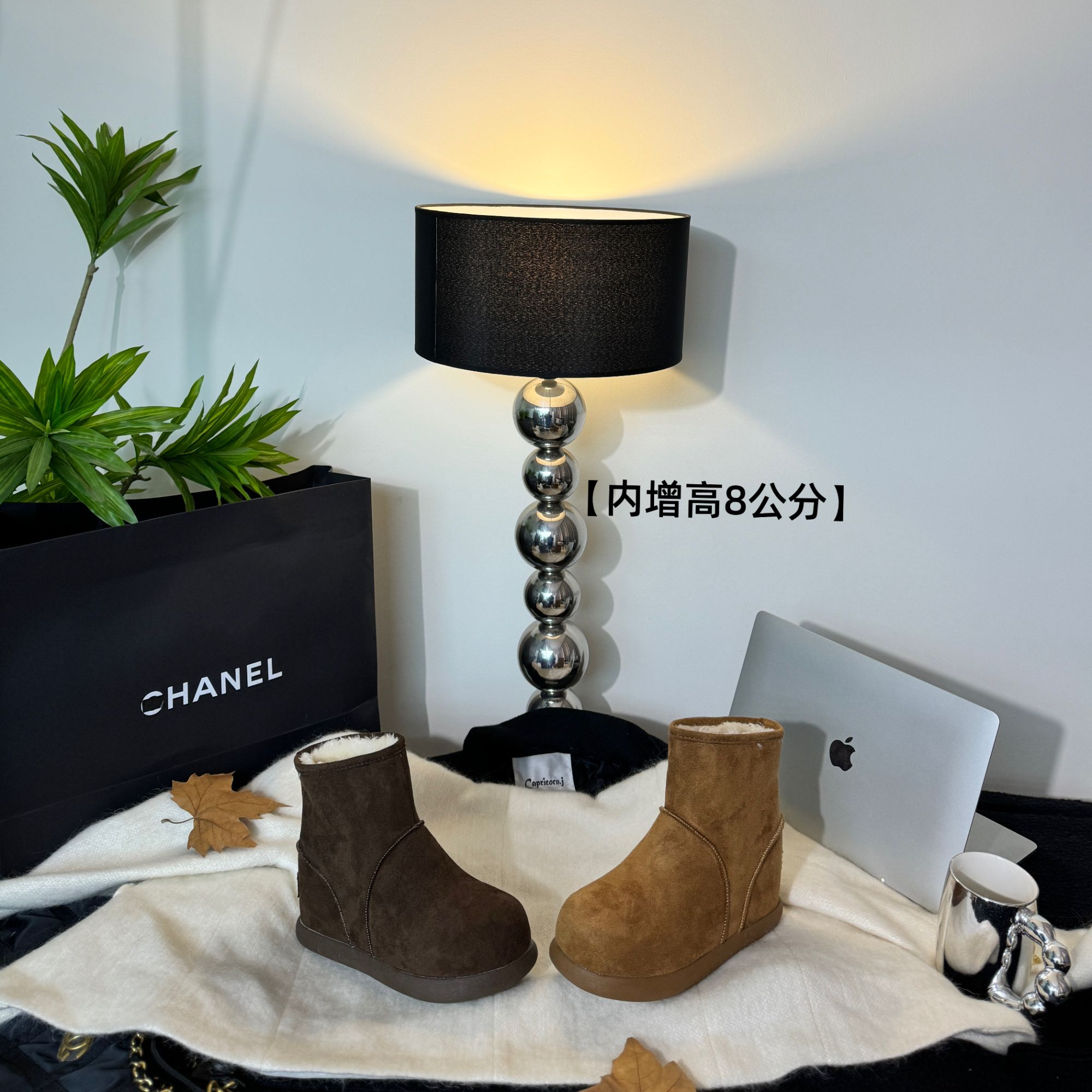 闺蜜家～增高8CM2025冬季爆款保暖休闲百搭软底气质女靴