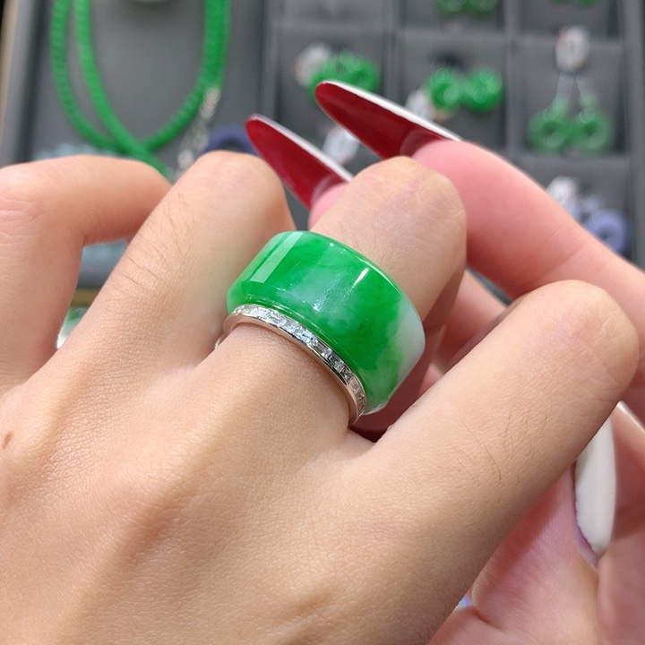 未镶嵌戒指翡翠12-14