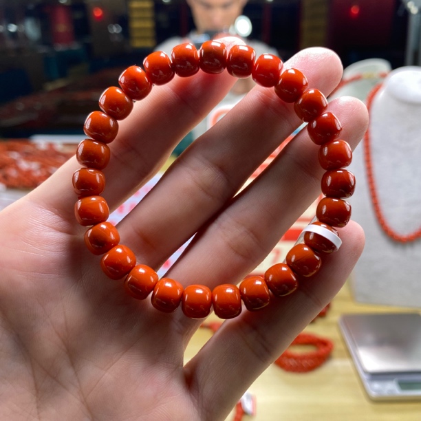 【小刘南红】瓦西南 活动款 精工归圆版老型手串8mm 多样性发一 