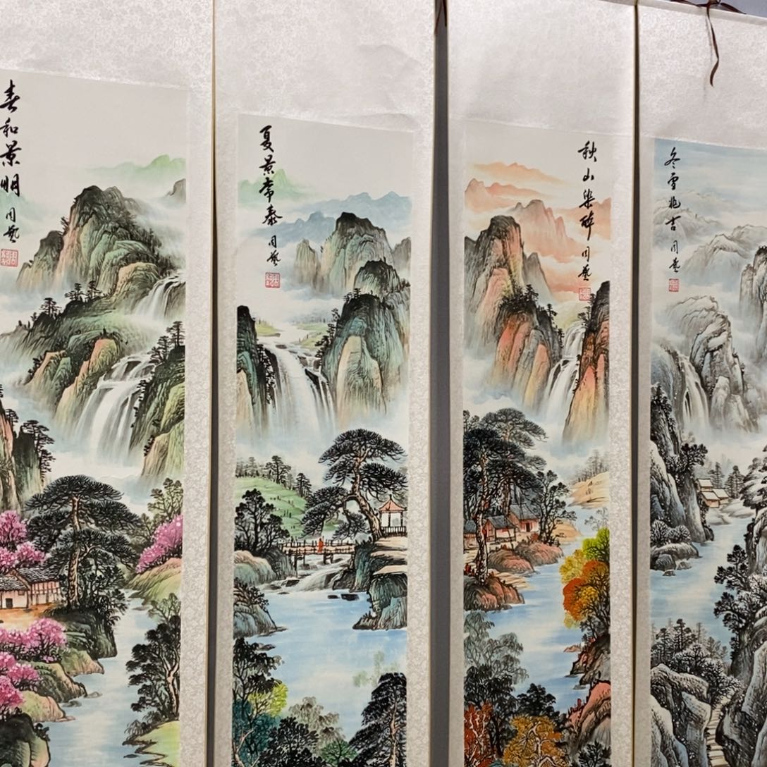 国画手绘作品带运险w