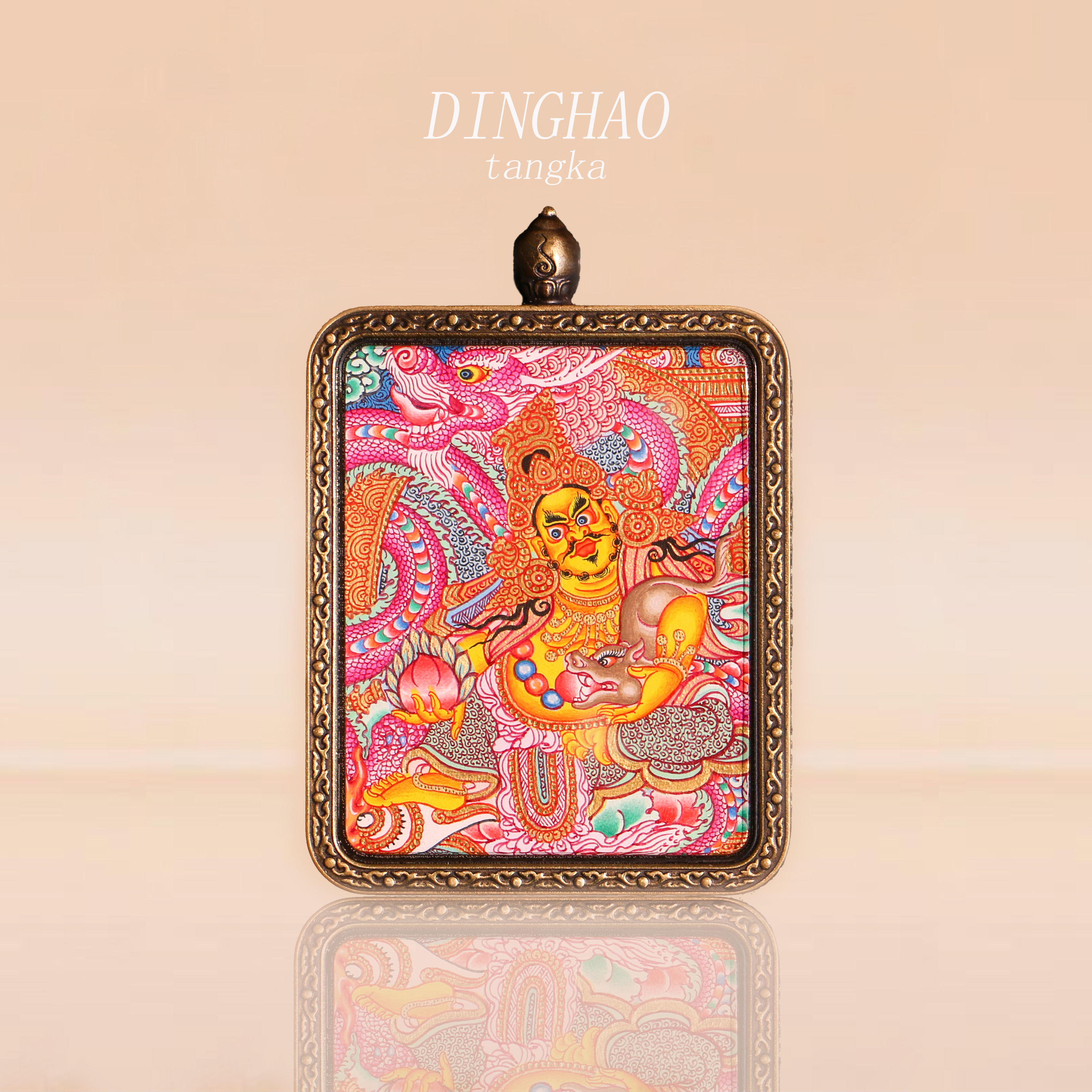 黄财神纯手绘精品唐卡