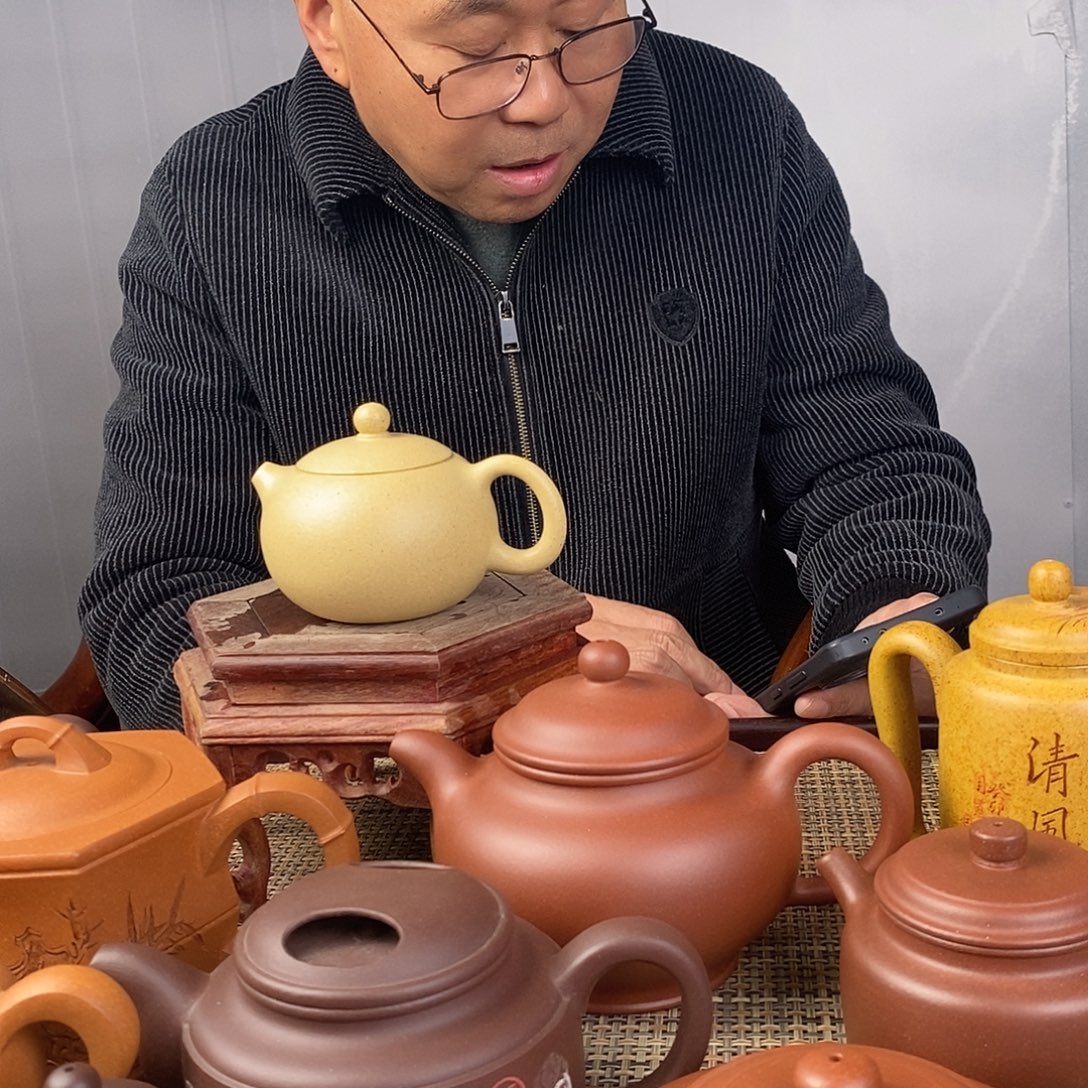 海***浪茶壶紫砂宜兴紫砂壶茶壶老丁山紫砂