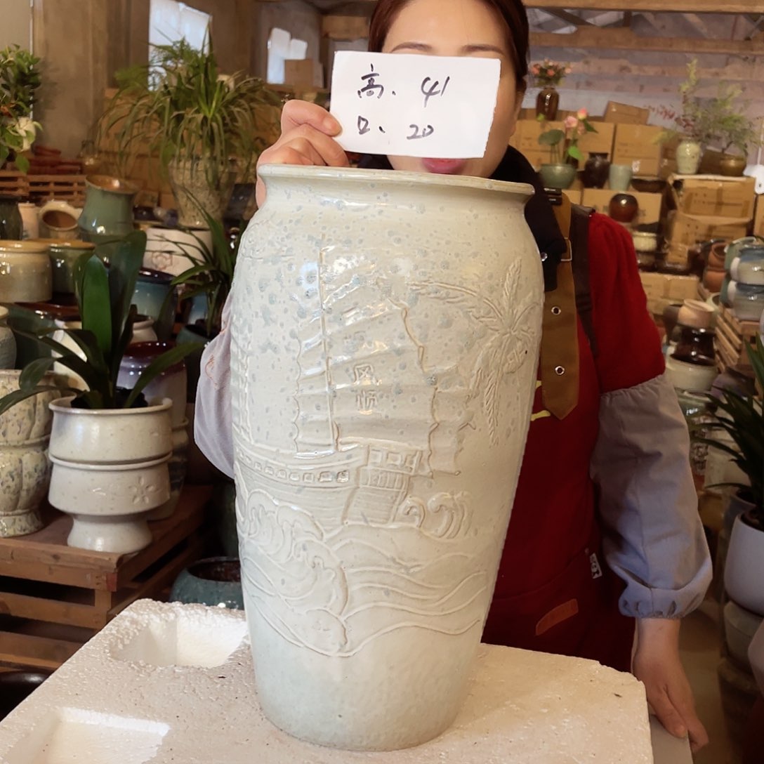 紫砂花盆高度41口径20