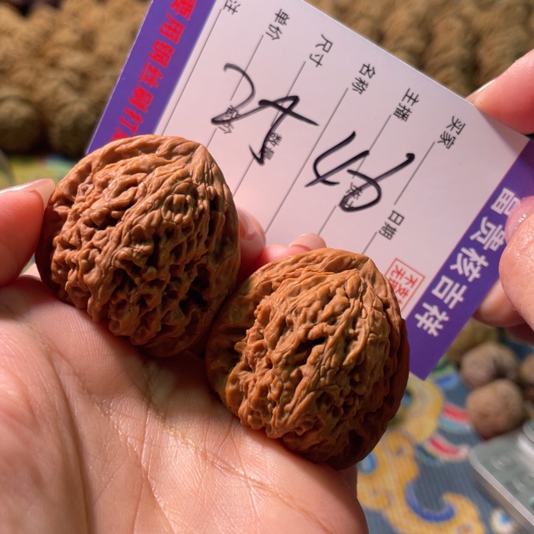 ****果核桃手串/手链蝴蝶紫皮涿鹿南将石36左右