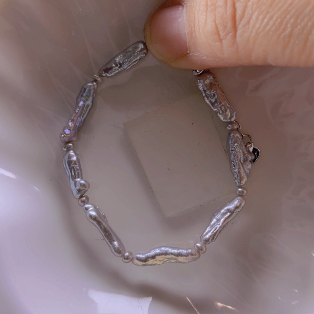 淡水珍珠手绳合金